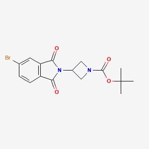molecular formula C16H17BrN2O4 B8166082 tert-Butyl 3-(5-bromo-1,3-dioxoisoindolin-2-yl)azetidine-1-carboxylate 