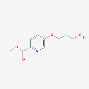 molecular formula C10H13NO4 B8166089 Methyl 5-(3-hydroxypropoxy)picolinate 