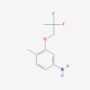 molecular formula C10H13F2NO B8166092 3-(2,2-Difluoropropoxy)-4-methylaniline 