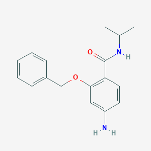 molecular formula C17H20N2O2 B8166104 4-Amino-2-(benzyloxy)-N-isopropylbenzamide 