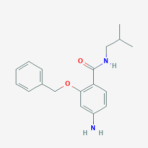 molecular formula C18H22N2O2 B8166109 4-Amino-2-(benzyloxy)-N-isobutylbenzamide 