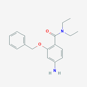 molecular formula C18H22N2O2 B8166117 4-Amino-2-(benzyloxy)-N,N-diethylbenzamide 