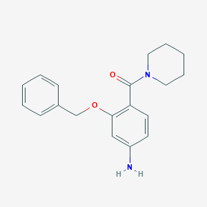 molecular formula C19H22N2O2 B8166124 (4-Amino-2-(benzyloxy)phenyl)(piperidin-1-yl)methanone 