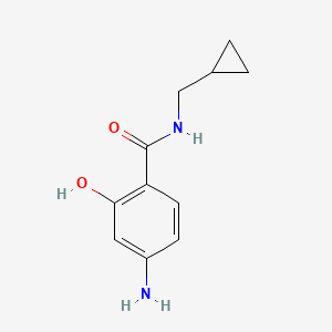 molecular formula C11H14N2O2 B8166138 4-Amino-N-(cyclopropylmethyl)-2-hydroxybenzamide 