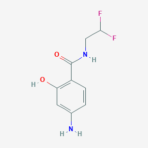 molecular formula C9H10F2N2O2 B8166144 4-Amino-N-(2,2-difluoroethyl)-2-hydroxybenzamide 