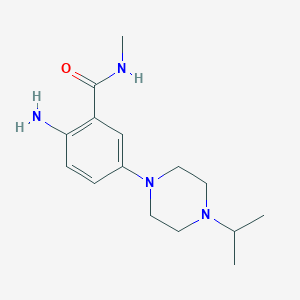 molecular formula C15H24N4O B8166182 2-Amino-5-(4-isopropylpiperazin-1-yl)-N-methylbenzamide 