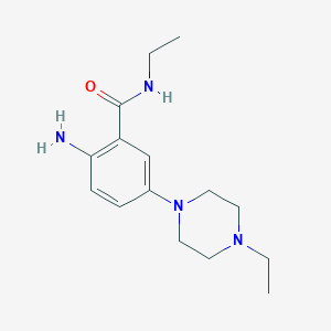 molecular formula C15H24N4O B8166189 2-Amino-N-ethyl-5-(4-ethylpiperazin-1-yl)benzamide 