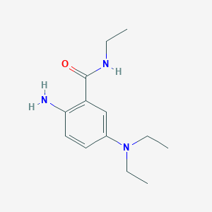 molecular formula C13H21N3O B8166196 2-Amino-5-(diethylamino)-N-ethylbenzamide 