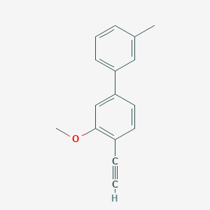 molecular formula C16H14O B8166208 4-Ethynyl-3-methoxy-3'-methyl-1,1'-biphenyl 
