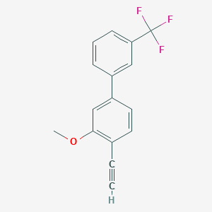 molecular formula C16H11F3O B8166212 4-Ethynyl-3-methoxy-3'-(trifluoromethyl)-1,1'-biphenyl 