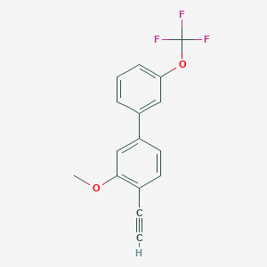 molecular formula C16H11F3O2 B8166220 4-Ethynyl-3-methoxy-3'-(trifluoromethoxy)-1,1'-biphenyl 