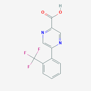 molecular formula C12H7F3N2O2 B8166233 5-(2-(Trifluoromethyl)phenyl)pyrazine-2-carboxylic acid 