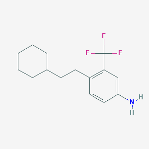 molecular formula C15H20F3N B8166241 4-(2-Cyclohexylethyl)-3-(trifluoromethyl)aniline 