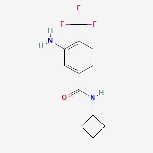 molecular formula C12H13F3N2O B8166256 3-Amino-N-cyclobutyl-4-(trifluoromethyl)benzamide 
