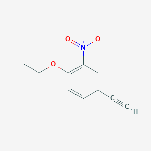 molecular formula C11H11NO3 B8166276 4-Ethynyl-1-isopropoxy-2-nitrobenzene 