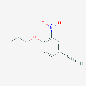 molecular formula C12H13NO3 B8166285 4-Ethynyl-1-isobutoxy-2-nitrobenzene 