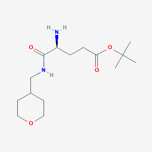 molecular formula C15H28N2O4 B8166302 (S)-tert-butyl 4-amino-5-oxo-5-(((tetrahydro-2H-pyran-4-yl)methyl)amino)pentanoate 