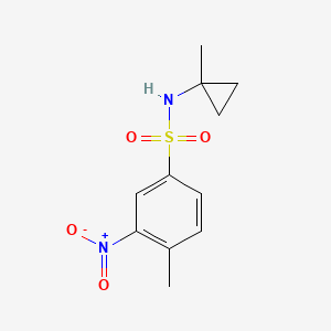 molecular formula C11H14N2O4S B8166305 4-Methyl-N-(1-methylcyclopropyl)-3-nitrobenzenesulfonamide 