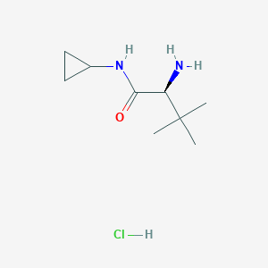 molecular formula C9H19ClN2O B8166330 (S)-2-Amino-N-cyclopropyl-3,3-dimethylbutyramide hydrochloride 