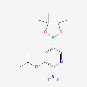 3-Isopropoxy-5-(4,4,5,5-tetramethyl-1,3,2-dioxaborolan-2-yl)pyridin-2-amine