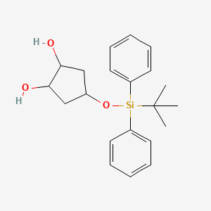 molecular formula C21H28O3Si B8166382 4-((tert-Butyldiphenylsilyl)oxy)cyclopentane-1,2-diol 