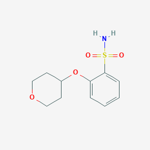 molecular formula C11H15NO4S B8166411 2-((Tetrahydro-2H-pyran-4-yl)oxy)benzenesulfonamide 
