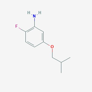 molecular formula C10H14FNO B8166434 2-Fluoro-5-isobutoxyaniline 