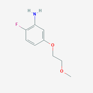molecular formula C9H12FNO2 B8166442 2-Fluoro-5-(2-methoxyethoxy)aniline 