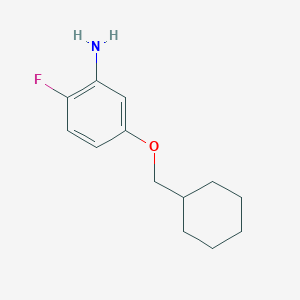molecular formula C13H18FNO B8166446 5-(Cyclohexylmethoxy)-2-fluoroaniline 