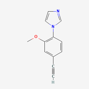 molecular formula C12H10N2O B8166467 1-(4-Ethynyl-2-methoxyphenyl)-1h-imidazole 