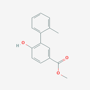 molecular formula C15H14O3 B8166480 Methyl 6-hydroxy-2'-methyl-[1,1'-biphenyl]-3-carboxylate 