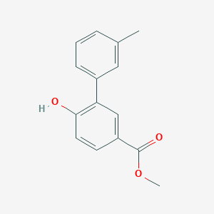 molecular formula C15H14O3 B8166489 Methyl 6-hydroxy-3'-methyl-[1,1'-biphenyl]-3-carboxylate 