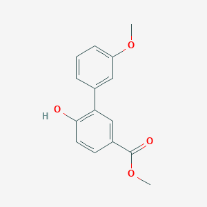 molecular formula C15H14O4 B8166505 Methyl 6-hydroxy-3'-methoxy-[1,1'-biphenyl]-3-carboxylate 