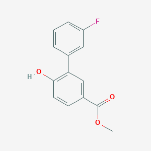 molecular formula C14H11FO3 B8166513 Methyl 3'-fluoro-6-hydroxy-[1,1'-biphenyl]-3-carboxylate 