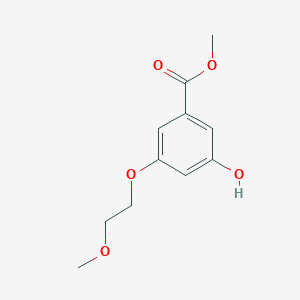 molecular formula C11H14O5 B8166573 Methyl 3-hydroxy-5-(2-methoxyethoxy)benzoate 