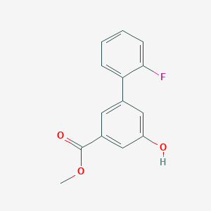 molecular formula C14H11FO3 B8166581 Methyl 2'-fluoro-5-hydroxy-[1,1'-biphenyl]-3-carboxylate 
