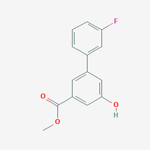 molecular formula C14H11FO3 B8166599 Methyl 3'-fluoro-5-hydroxy-[1,1'-biphenyl]-3-carboxylate 