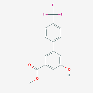 molecular formula C15H11F3O3 B8166616 Methyl 5-hydroxy-4'-(trifluoromethyl)-[1,1'-biphenyl]-3-carboxylate 