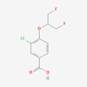 molecular formula C10H9ClF2O3 B8166651 3-Chloro-4-(1,3-difluoropropan-2-yloxy)benzoic acid 