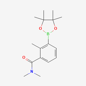 molecular formula C16H24BNO3 B8166665 N,N,2-trimethyl-3-(4,4,5,5-tetramethyl-1,3,2-dioxaborolan-2-yl)benzamide 