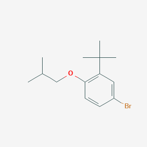 molecular formula C14H21BrO B8166737 4-Bromo-2-(tert-butyl)-1-isobutoxybenzene 