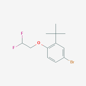 molecular formula C12H15BrF2O B8166743 4-Bromo-2-(tert-butyl)-1-(2,2-difluoroethoxy)benzene 
