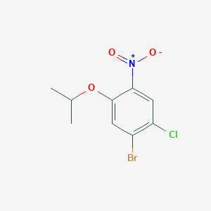molecular formula C9H9BrClNO3 B8166751 1-Bromo-2-chloro-5-isopropoxy-4-nitrobenzene 
