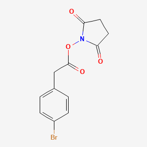 molecular formula C12H10BrNO4 B8166767 2,5-Dioxopyrrolidin-1-yl 2-(4-bromophenyl)acetate 