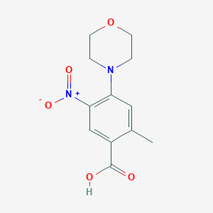 molecular formula C12H14N2O5 B8166794 2-Methyl-4-morpholino-5-nitrobenzoic acid 