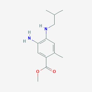 molecular formula C13H20N2O2 B8166850 Methyl 5-amino-4-(isobutylamino)-2-methylbenzoate 