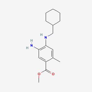 molecular formula C16H24N2O2 B8166889 Methyl 5-amino-4-(cyclohexylmethylamino)-2-methylbenzoate 
