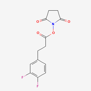 molecular formula C13H11F2NO4 B8166907 2,5-Dioxopyrrolidin-1-yl 3-(3,4-difluorophenyl)propanoate 