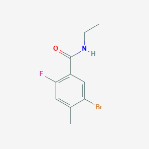 molecular formula C10H11BrFNO B8166917 5-Bromo-N-ethyl-2-fluoro-4-methylbenzamide 