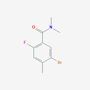 molecular formula C10H11BrFNO B8166944 5-Bromo-2-fluoro-N,N,4-trimethylbenzamide 